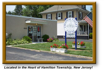 Colonial Valley Coins and Currency Storefront in Hamilton Township, NJ